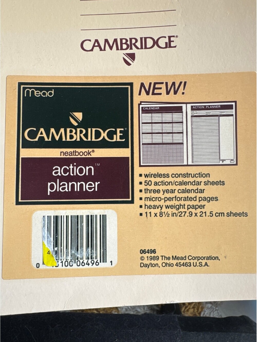 1989 Cambridge Neatbook Action Planner Vintage Office Refill